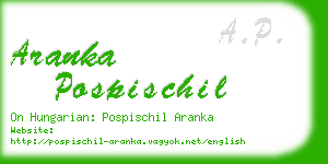 aranka pospischil business card